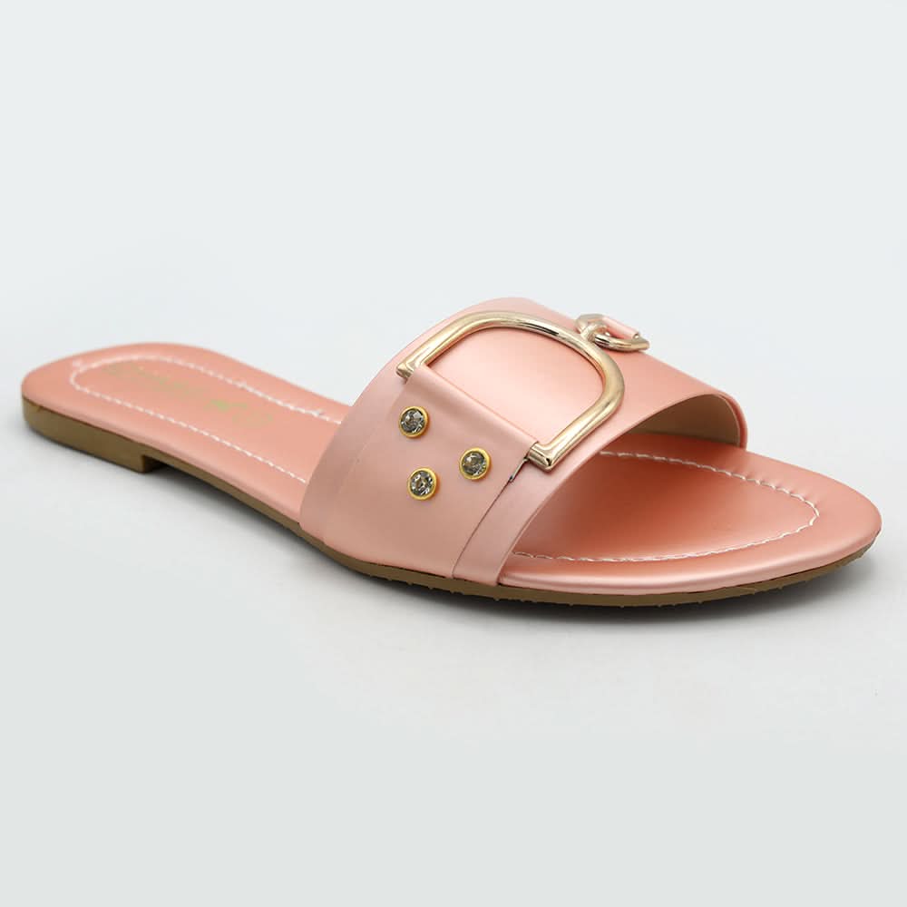 Women's Fancy Slippers KL-051 - Peach, Women, Slippers, Chase Value, Chase Value