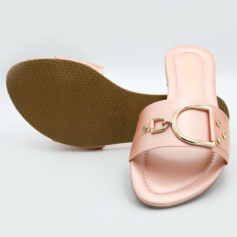 Women's Fancy Slippers KL-051 - Peach, Women, Slippers, Chase Value, Chase Value