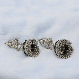 Women's Choki Jhumki 4X4 - Silver & Black, Women, Earrings & Tops, Chase Value, Chase Value