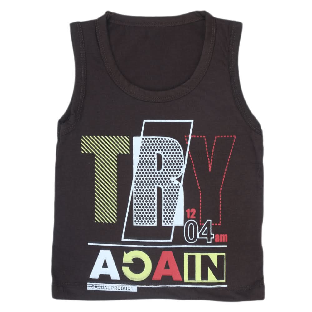 Boys Sando Shirt  - Dark Brown, Kids, Boys Sando, Chase Value, Chase Value