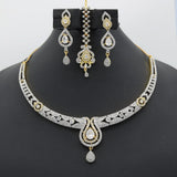 Women's American Diamond Bridal Set - Golden, Women, Jewellery Set, Chase Value, Chase Value
