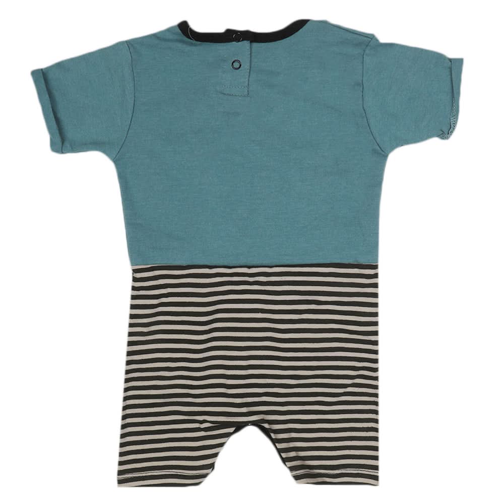 Newborn Girls Half Sleeves Romper - Steel Green, Kids, New Born Girls Rompers, Chase Value, Chase Value
