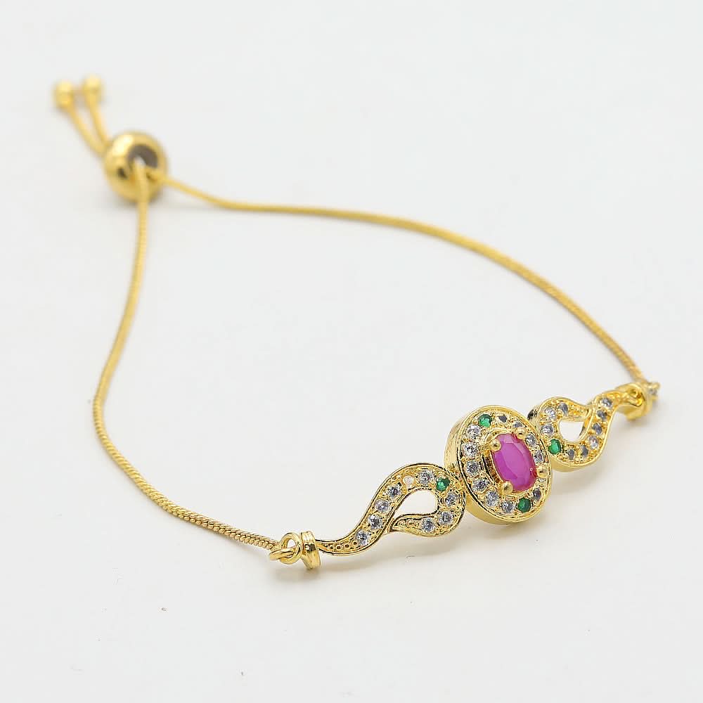 Women's American Diamond Bracelet - Red, Women, Bangles & Bracelets, Chase Value, Chase Value