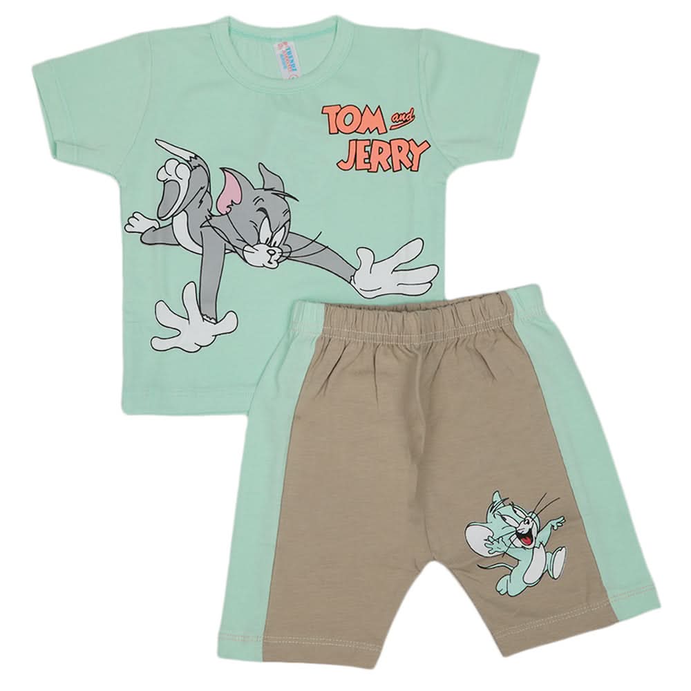 Newborn Boys Half Sleeves Suit - Cyan, Kids, Newborn Boys Sets And Suits, Chase Value, Chase Value