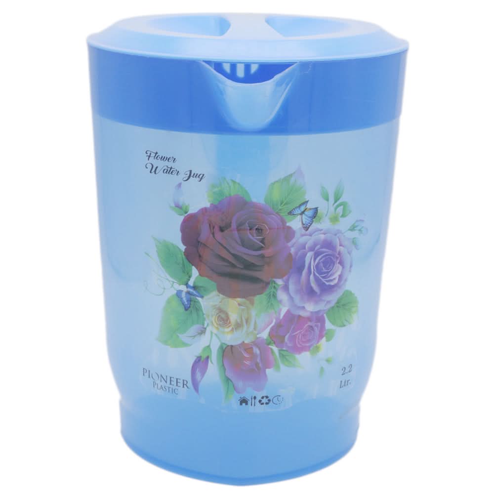 Flower Water Jug 2.2 Litter - Blue, Home & Lifestyle, Glassware & Drinkware, Chase Value, Chase Value