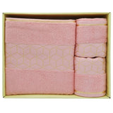 Towel Set Of 3 - Pink, Home & Lifestyle, Bath Towels, Chase Value, Chase Value