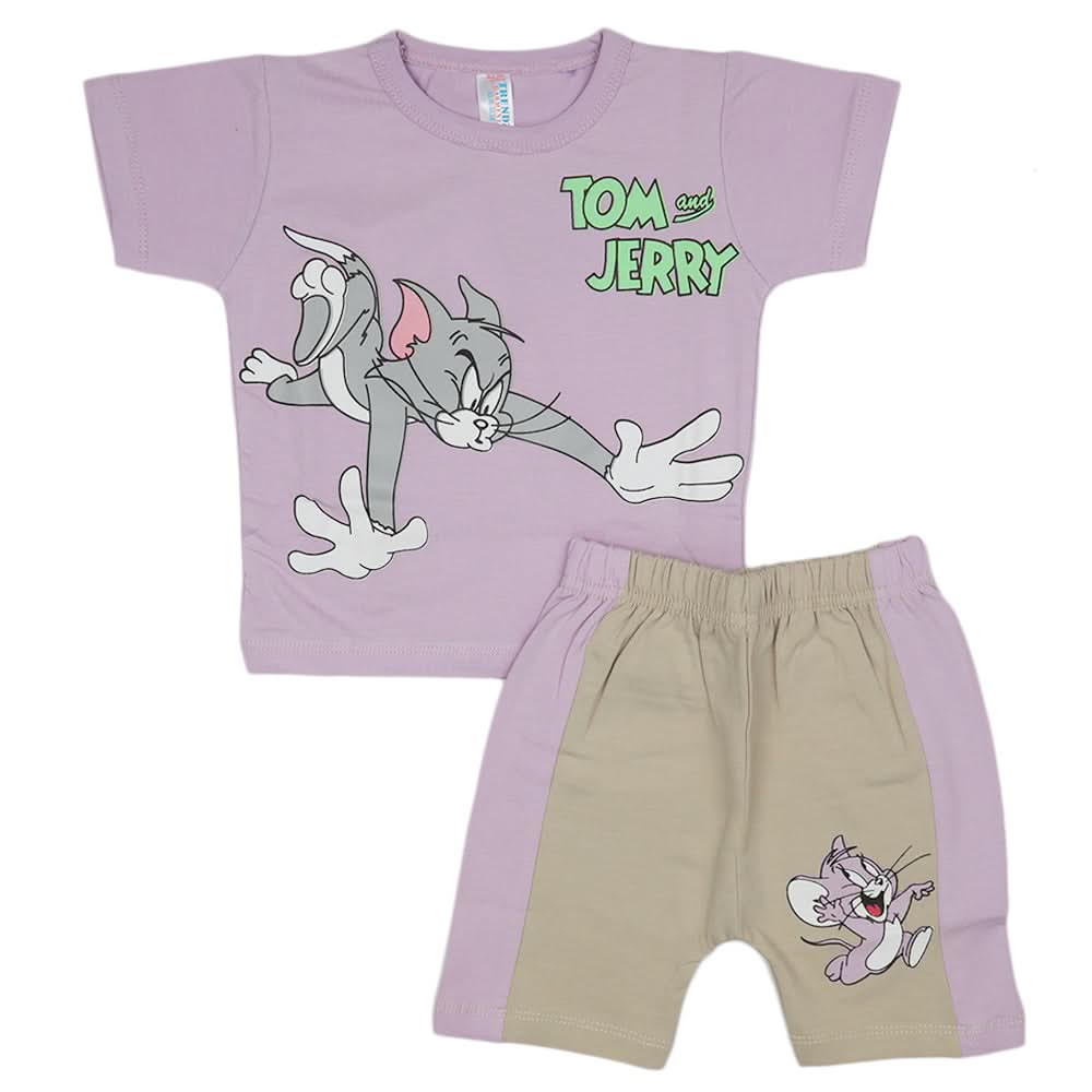Newborn Boys Half Sleeves Suit - Purple, Kids, Newborn Boys Sets And Suits, Chase Value, Chase Value