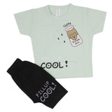 Newborn Boys Half Sleeves Suit - Cyan, Kids, Newborn Boys Sets And Suits, Chase Value, Chase Value