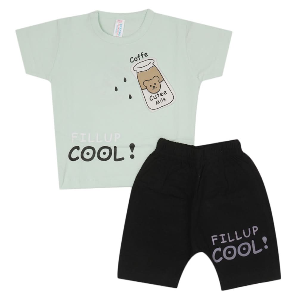 Newborn Boys Half Sleeves Suit - Cyan, Kids, Newborn Boys Sets And Suits, Chase Value, Chase Value