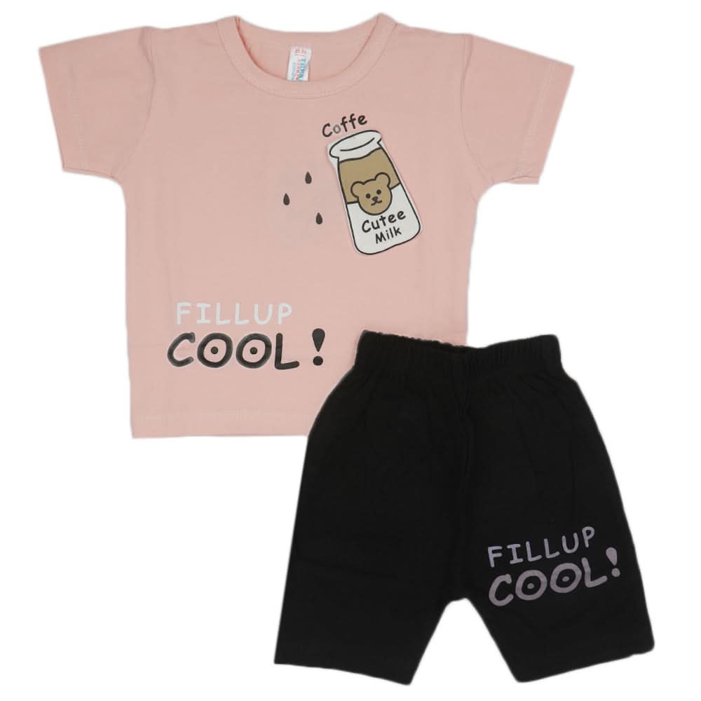 Newborn Boys Half Sleeves Suit - Pink, Kids, Newborn Boys Sets And Suits, Chase Value, Chase Value