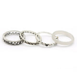 Women's Ring 4Pc - White, Women, Finger Rings, Chase Value, Chase Value