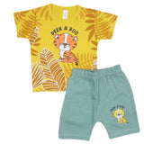 Newborn Boys Half Sleeves Suit - Yellow, Kids, Newborn Boys Sets And Suits, Chase Value, Chase Value