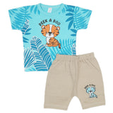 Newborn Boys Half Sleeves Suit - Sky Blue, Kids, Newborn Boys Sets And Suits, Chase Value, Chase Value
