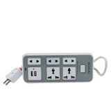 Nokai Extention Board With USB 49 - Grey, Home & Lifestyle, Extension Board, Chase Value, Chase Value