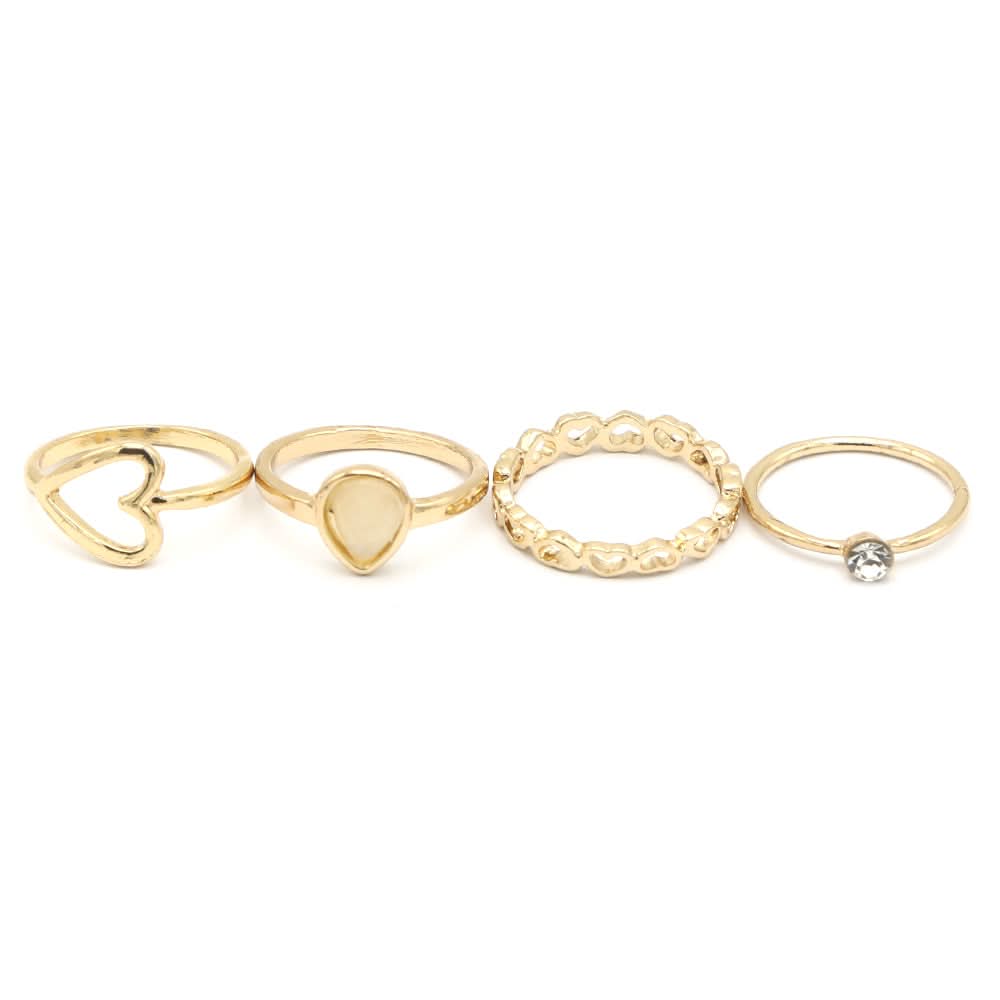Women's Ring 4Pc - Off White, Women, Finger Rings, Chase Value, Chase Value