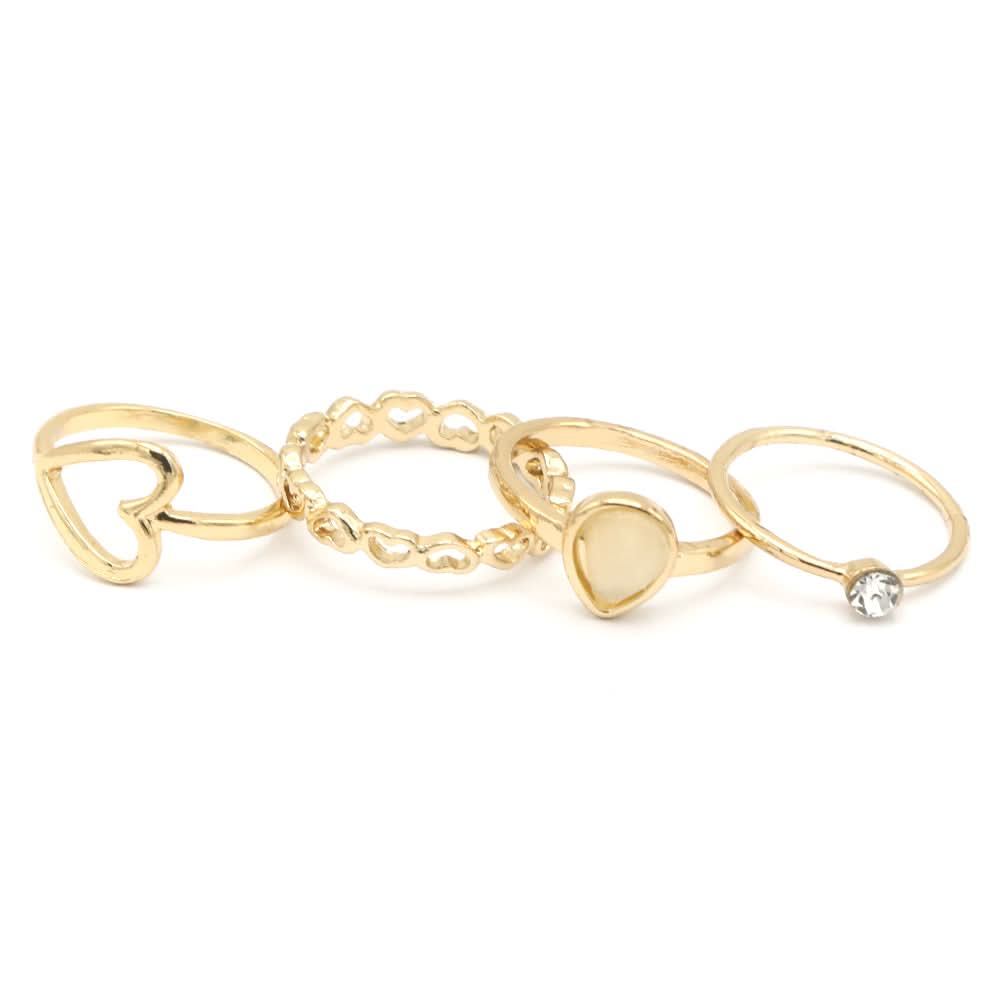 Women's Ring 4Pc - Off White, Women, Finger Rings, Chase Value, Chase Value