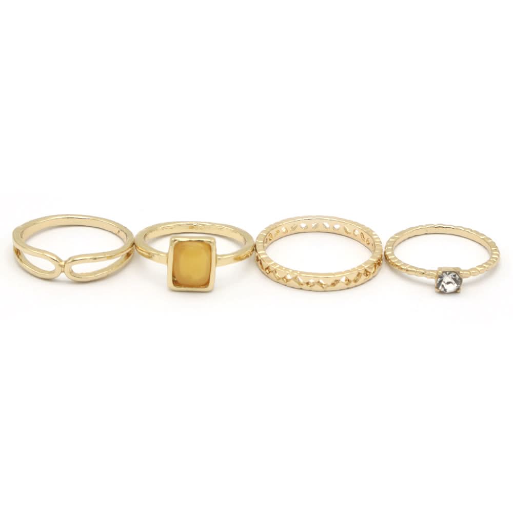 Women's Ring 4Pc - Off White, Women, Finger Rings, Chase Value, Chase Value