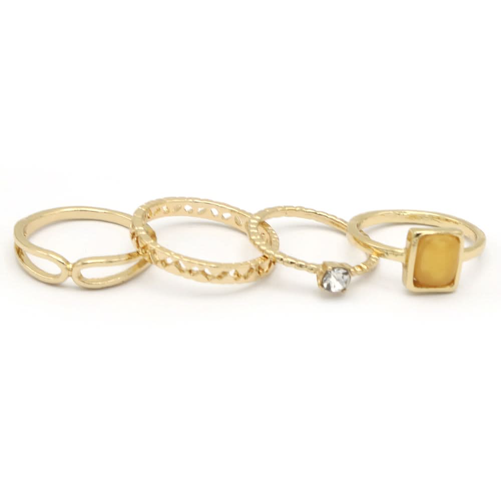 Women's Ring 4Pc - Off White, Women, Finger Rings, Chase Value, Chase Value