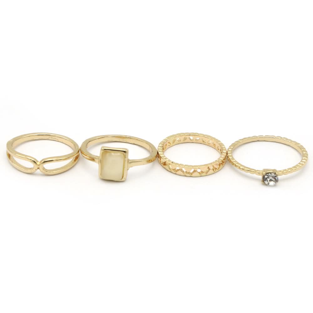 Women's Ring 4Pc - Yellow, Women, Finger Rings, Chase Value, Chase Value