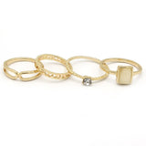 Women's Ring 4Pc - Yellow, Women, Finger Rings, Chase Value, Chase Value