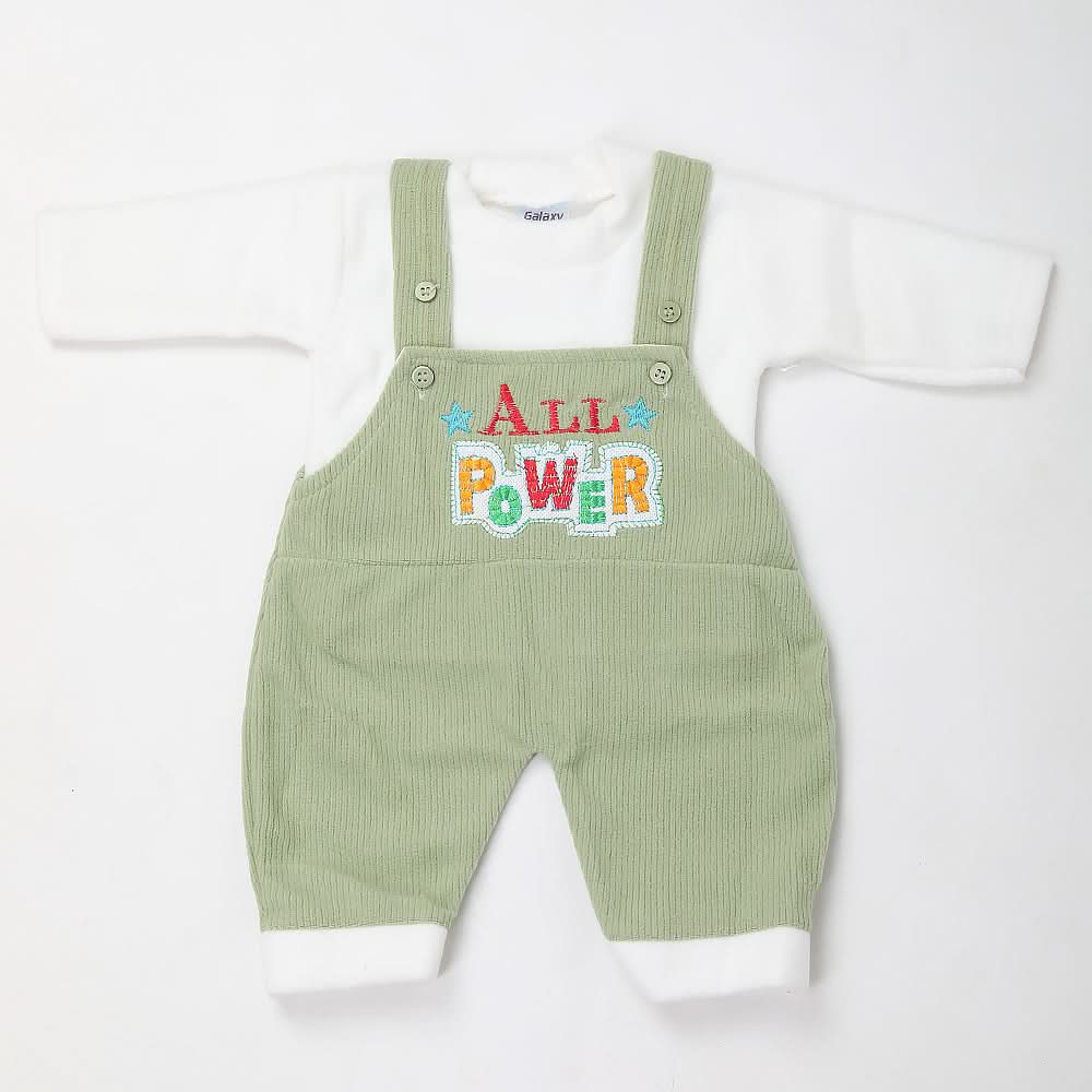 Newborn Boys Full Sleeves Romper - Green, Kids, NB Boys Rompers, Chase Value, Chase Value