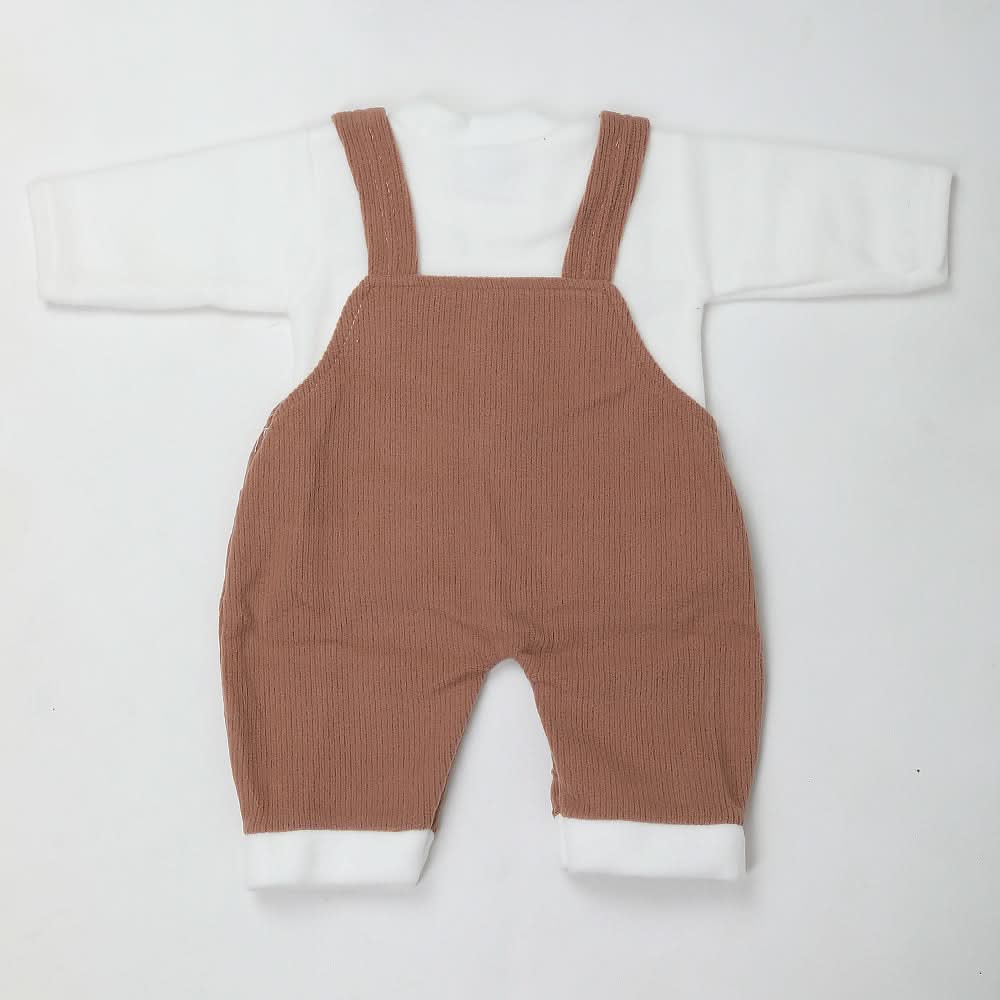 Newborn Boys Full Sleeves Romper - Brown, Kids, NB Boys Rompers, Chase Value, Chase Value