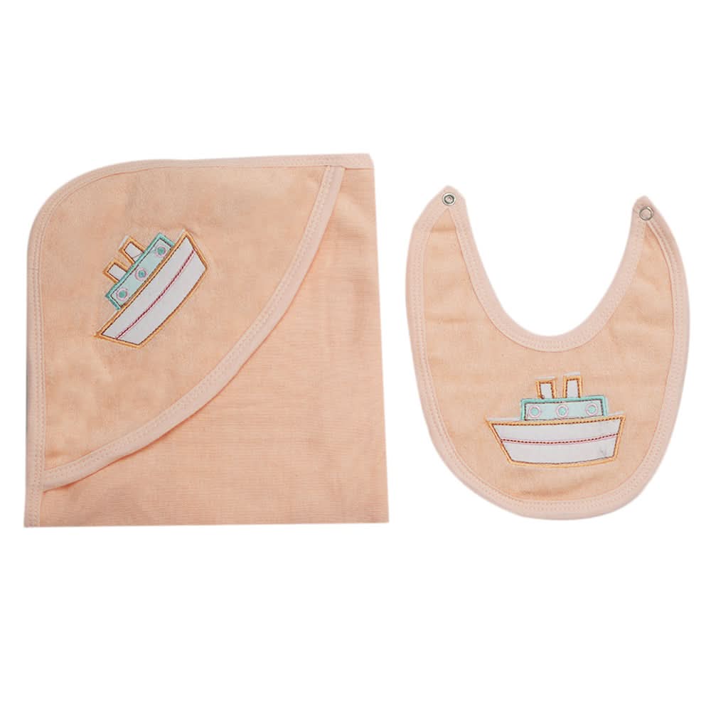 Newborns Bath Towel - Peach, Kids, Bath Accessories, Chase Value, Chase Value