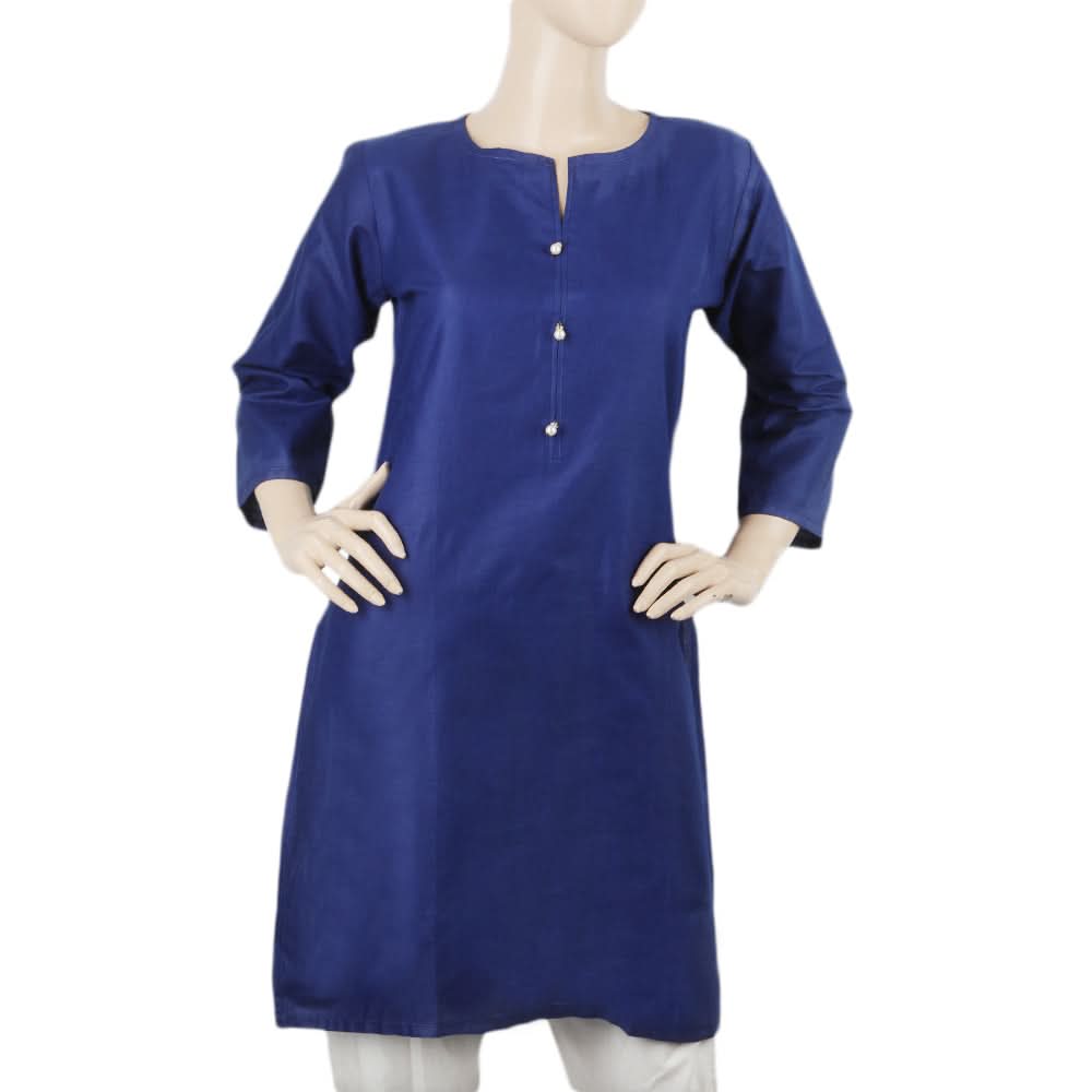 Women's Plain Kurti - Royal Blue, Women, Ready Kurtis, Chase Value, Chase Value