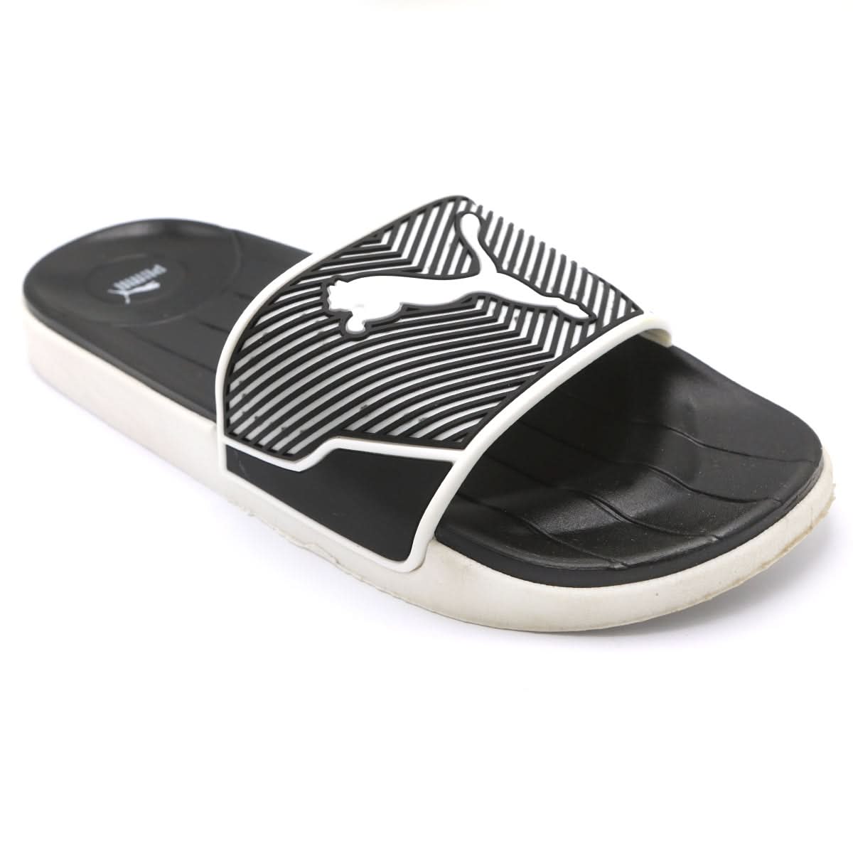 Mens Slipper Puma 018 - Black White, Men, Slippers, Chase Value, Chase Value