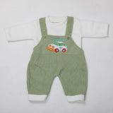 Newborn Boys Full Sleeves Romper - Green, Kids, NB Boys Rompers, Chase Value, Chase Value