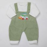 Newborn Boys Full Sleeves Romper - Green, Kids, NB Boys Rompers, Chase Value, Chase Value