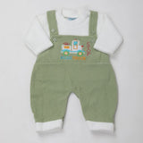 Newborn Boys Full Sleeves Romper - Green, Kids, NB Boys Rompers, Chase Value, Chase Value