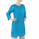 Women's Plain Kurti - Ferozi, Women, Ready Kurtis, Chase Value, Chase Value