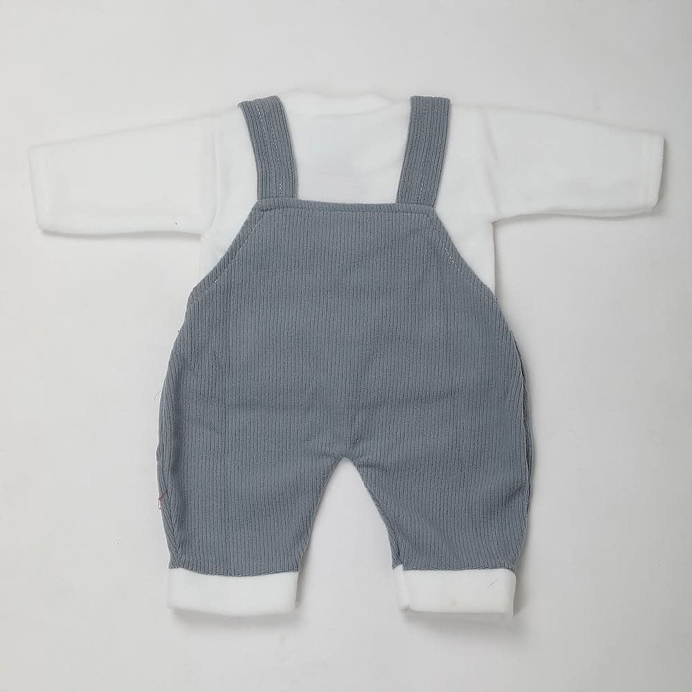 Newborn Boys Full Sleeves Romper - Steel Blue, Kids, NB Boys Rompers, Chase Value, Chase Value