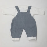 Newborn Boys Full Sleeves Romper - Steel Blue, Kids, NB Boys Rompers, Chase Value, Chase Value