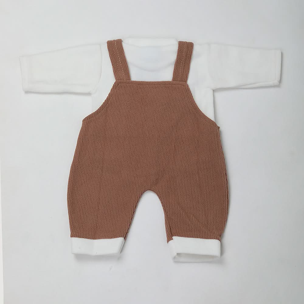 Newborn Boys Full Sleeves Romper - Brown, Kids, NB Boys Rompers, Chase Value, Chase Value