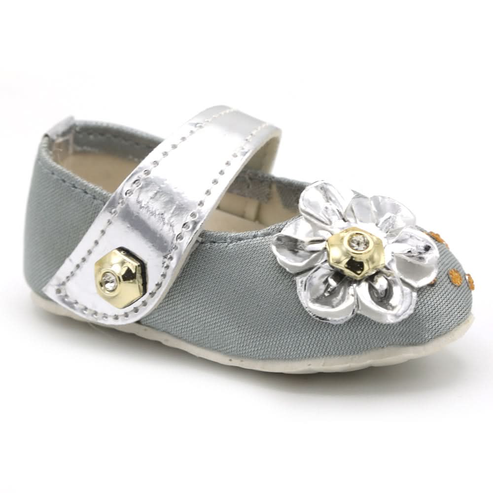 Newborns Pumpy With Stone - Grey, Kids, Newborn Caps, Shoes & Socks, Chase Value, Chase Value
