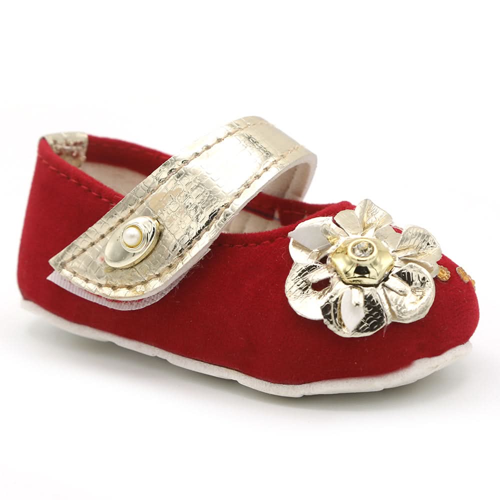 Newborns Pumpy With Stone - Red, Kids, Newborn Caps, Shoes & Socks, Chase Value, Chase Value