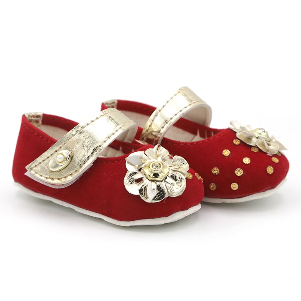 Newborns Pumpy With Stone - Red, Kids, Newborn Caps, Shoes & Socks, Chase Value, Chase Value