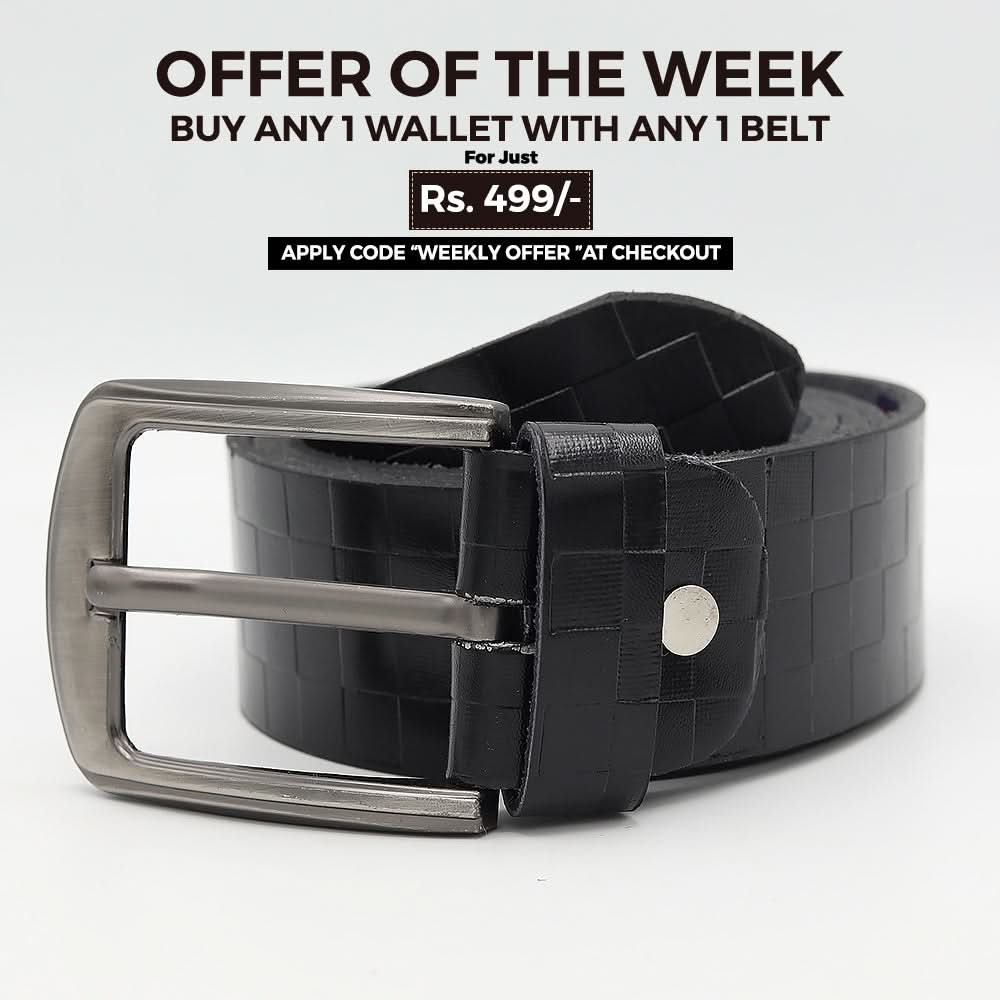 Men's Belt 843 - Black, Men, Belt, Chase Value, Chase Value