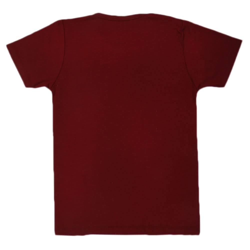 Boys Half Sleeves T-Shirts - Maroon, Boys T-Shirts, Chase Value, Chase Value