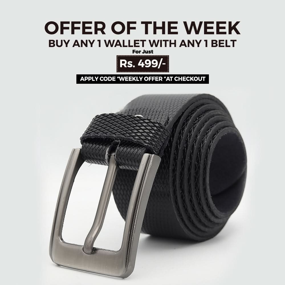 Men's Belt 843 - Black, Men, Belt, Chase Value, Chase Value