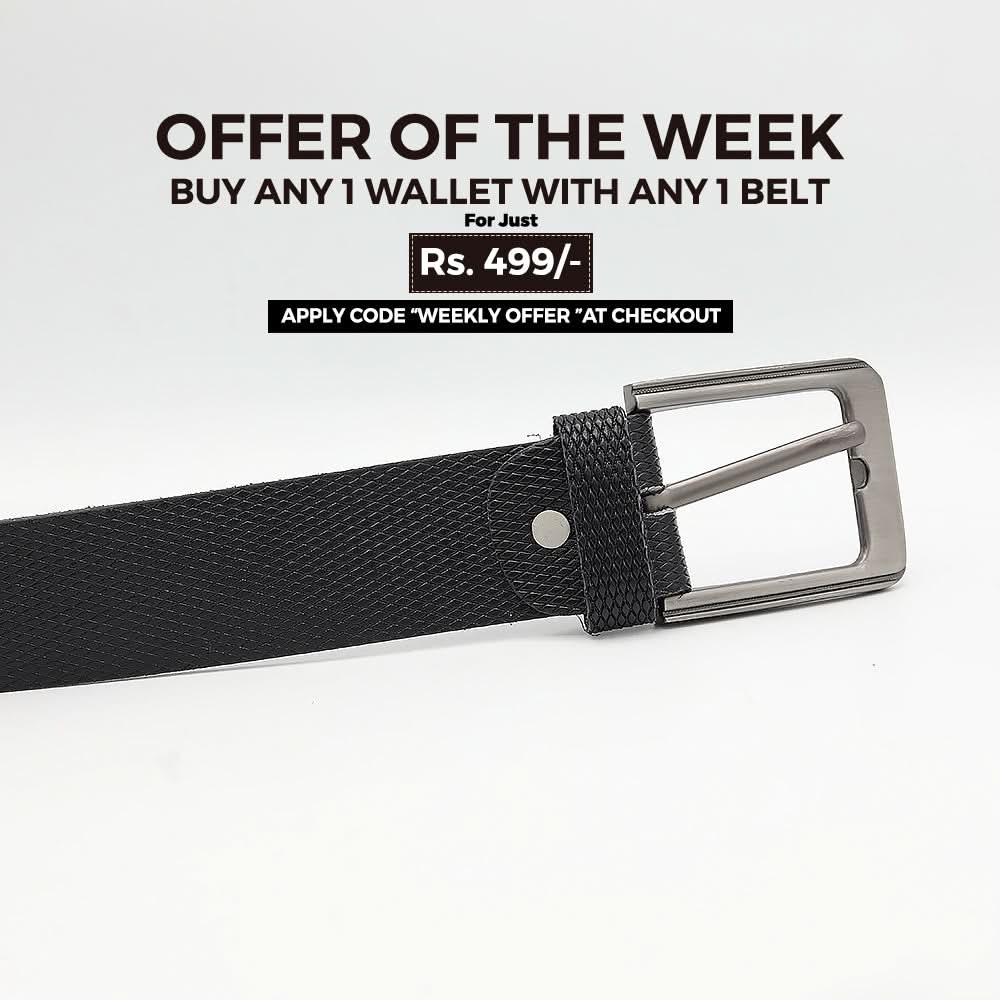 Men's Belt 843 - Black, Men, Belt, Chase Value, Chase Value