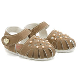 Newborn Baby Sandal With Stone - Brown, Kids, Newborn Caps, Shoes & Socks, Chase Value, Chase Value