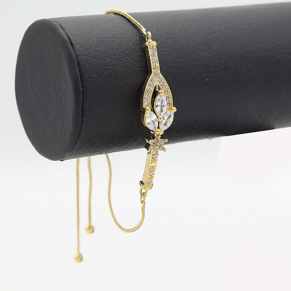 Women's American Diamond Bracelet - Golden, Women, Bangles & Bracelets, Chase Value, Chase Value