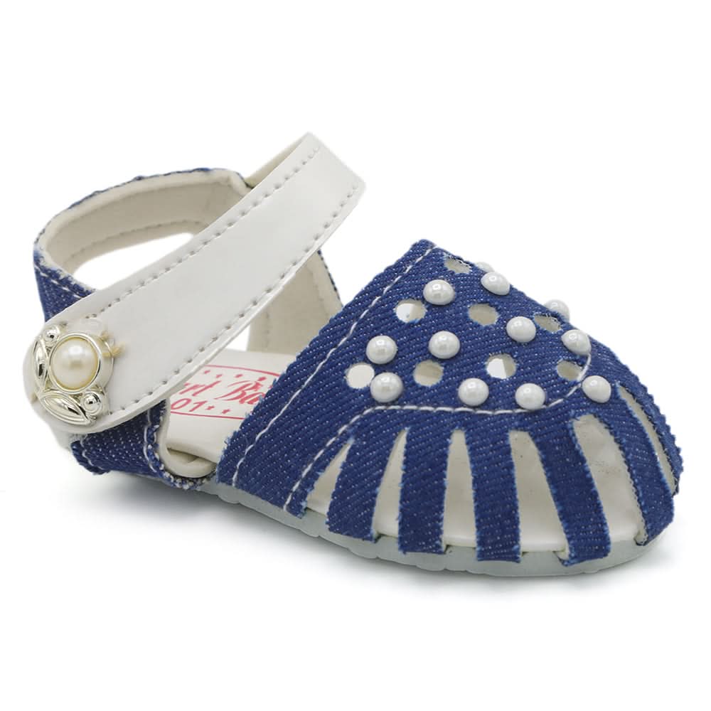 Newborn Baby Sandal With Stone - Navy Blue, Kids, Newborn Caps, Shoes & Socks, Chase Value, Chase Value