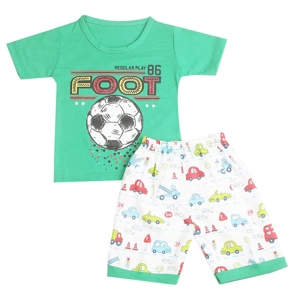 Boys Half Sleeves Short Suit - Green, Kids, Boys Sets And Suits, Chase Value, Chase Value