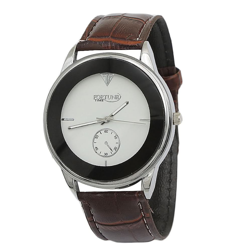 Men's Leather Belt Watch - Dark Brown, Men, Watches, Chase Value, Chase Value