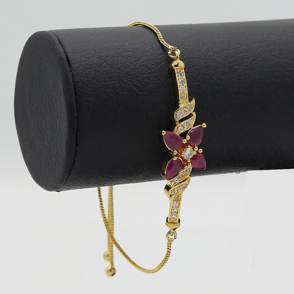Women's American Diamond Bracelet - Red, Women, Bangles & Bracelets, Chase Value, Chase Value