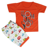 Boys Half Sleeves Short Suit - Orange, Kids, Boys Sets And Suits, Chase Value, Chase Value